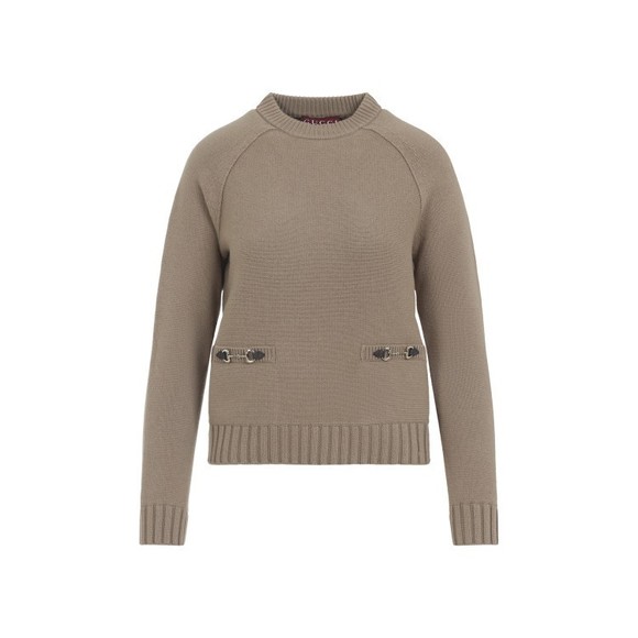 Gucci Crew Neck Knitted Sweater With Decorative Accents - NWT - Picture 1 of 3